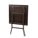 STOLIK OGRODOWY SKŁADANY STÓŁ KAWOWY RATAN BALKON 62 CM MODERNHOME