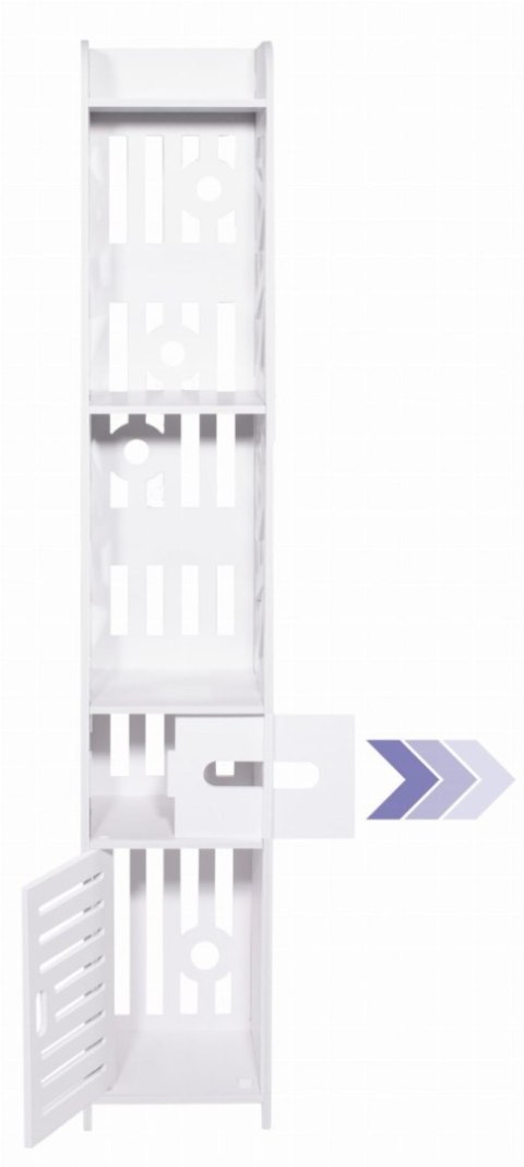 SZAFKA ŁAZIENKOWA REGAŁ SŁUPEK BIAŁY 120CM