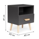 SZAFKA NOCNA SZUFLADA STOLIK NOCNY MODERNHOME