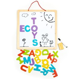 TABLICA EDUKACYJNA 3W1 MAGNETYCZNA KREDOWA LITERKI ECOTOYS