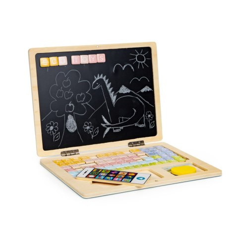 TABLICA EDUKACYJNA MAGNETYCZNA LAPTOP LITERY CYFRY ECOTOYS