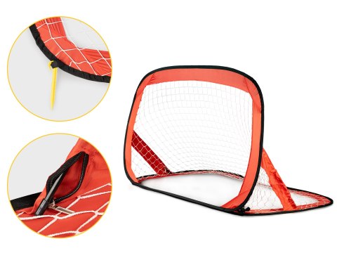 BRAMKI PIŁKARSKIE ZESTAW DO DWÓCH BRAMEK DO PIŁKI NOŻNEJ 110 CM