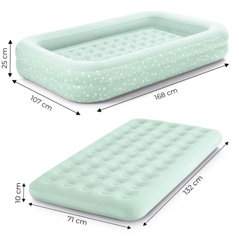 MATERAC DMUCHANY Z BANDAMI GŁĘBOKIE ŁÓŻKO DLA DZIECKA + POMPKA INTEX 66810