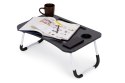 PODSTAWKA POD LAPTOPA STOLIK DO ŁÓŻKA 60X40 CM CZARNA MODERNHOME