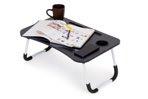 PODSTAWKA POD LAPTOPA STOLIK DO ŁÓŻKA 60X40 CM CZARNA MODERNHOME