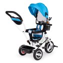 ROWER TRÓJKOŁOWY OBRACANY DASZEK WYTRZYMAŁE GUMOWE KOŁA NIEBIESKI ECOTOYS