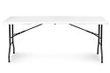 ZESTAW CATERINGOWY STÓŁ BANKIETOWY 180CM 2 ŁAWKI BIAŁY MODERNHOME