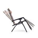 LEŻAK FOTEL OGRODOWY PLAŻOWY REGULOWANE OPARCIE ZERO GRAVITY MULTIGARDEN - BEŻOWY