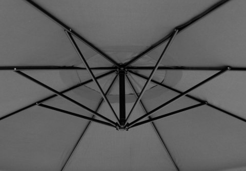 PARASOL OGRODOWY DUŻY NA WYSIĘGNIKU SKŁADANY 3,5 M SZARY MULTIGARDEN