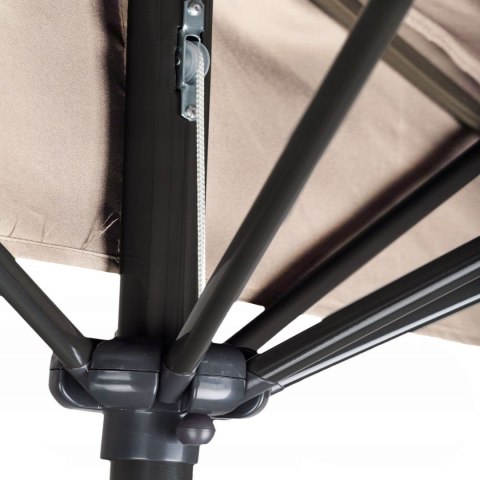 PARASOL OGRODOWY PÓŁ-PARASOL ŚCIENNY NA TARAS 2,7 M BEŻOWY MULTIGARDEN