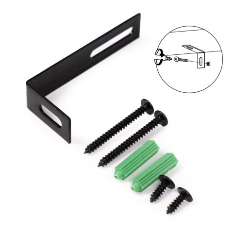 REGAŁ DREWNIANY NOWOCZESNY METALOWA RAMA LOFT 3 PÓŁKI CZARNY MODERNHOME