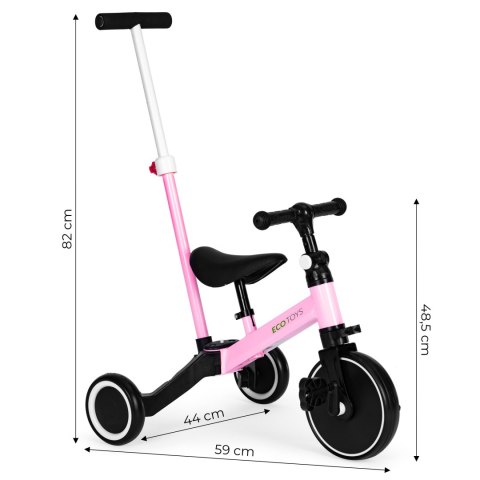 ROWER TRÓJKOŁOWY BIEGOWY 2W1 RĄCZKA DO PROWADZENIA ECOTOYS