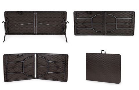 STÓŁ CATERINGOWY BANKIETOWY OGRODOWY SKŁADANY 180 CM RATAN MODERNHOME