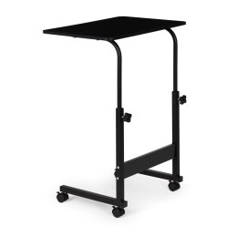 STOLIK POD LAPTOPA Z KÓŁKAMI BIURKO DOSTAWIANE DO FOTELA KANAPY CZARNY MODERNHOME