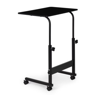 STOLIK POD LAPTOPA Z KÓŁKAMI BIURKO DOSTAWIANE DO FOTELA KANAPY CZARNY MODERNHOME