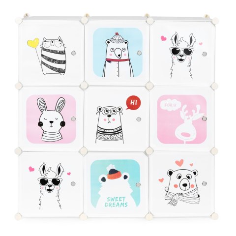 SZAFKA REGAŁ DLA DZIECI MODUŁOWA 9 PÓŁEK DZIECIĘCA