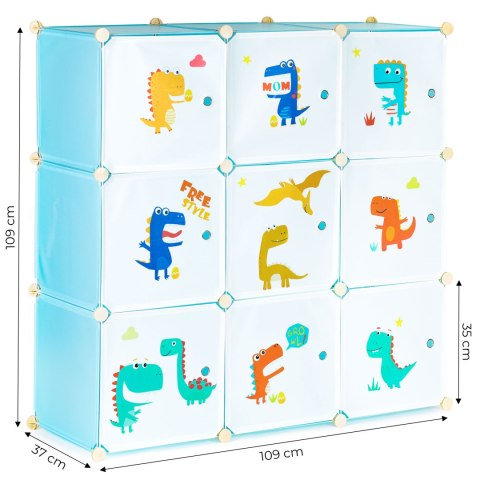 SZAFKA REGAŁ DLA DZIECI MODUŁOWA 9 PÓŁEK DZIECIĘCA