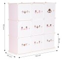 SZAFKA REGAŁ DLA DZIECI MODUŁOWA 9 PÓŁEK DZIECIĘCA
