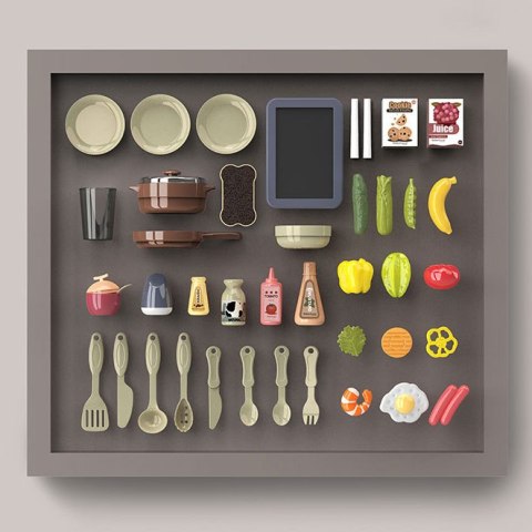 KUCHNIA DLA DZIECI DŹWIĘKI LED GENERATOR PARY 42 AKCESORIA