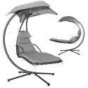 LEŻANKA HUŚTAWKA OGRODOWA HAMAK FOTEL WISZĄCY KOSZ SZARA MULTIGARDEN