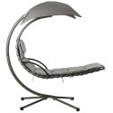 LEŻANKA HUŚTAWKA OGRODOWA HAMAK FOTEL WISZĄCY KOSZ SZARA MULTIGARDEN
