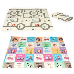 MATA PIANKOWA EDUKACYJNA DWUSTRONNA SKŁADANA DUŻA TORBA ECOTOYS