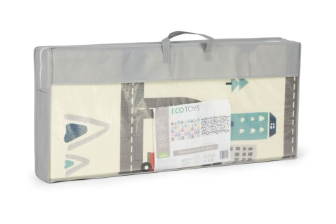 MATA PIANKOWA EDUKACYJNA DWUSTRONNA SKŁADANA DUŻA TORBA ECOTOYS
