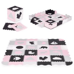 MATA PIANKOWA Z PŁOTKIEM PUZZLE SUCHY BASEN 36 ELEMENTÓW ECOTOYS
