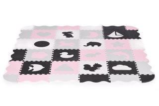 MATA PIANKOWA Z PŁOTKIEM PUZZLE SUCHY BASEN 36 ELEMENTÓW ECOTOYS