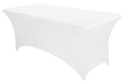 OBRUS UNIWERSALNY POKROWIEC NA STÓŁ CATERINGOWY 180 CM 6FT BIAŁY ELASTYCZNY MULTIGARDEN