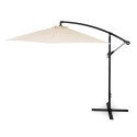 PARASOL OGRODOWY DUŻY NA WYSIĘGNIKU SKŁADANY 3 M BEŻOWY 6 ŻEBER MULTIGARDEN