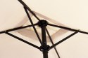 PROSTOKĄTNY DUŻY PARASOL OGRODOWY SKOŚNY ŁAMANY Z KORBĄ BEŻOWY 200X140 CM MULTIGARDEN