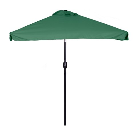 PROSTOKĄTNY DUŻY PARASOL OGRODOWY SKOŚNY ŁAMANY Z KORBĄ ZIELONY 200X140 CM MULTIGARDEN