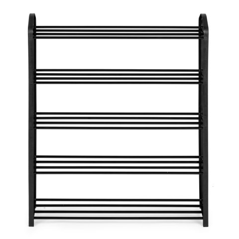 REGAŁ NA BUTY METALOWY 5 PÓŁEK 15 PAR BUTÓW CZARNY MODERNHOME