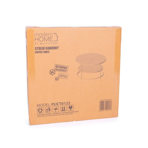 STOLIK KAWOWY OKRĄGŁY ŁAWA Z PÓŁKĄ INDUSTRIAL MODERNHOME