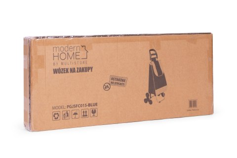 WÓZEK NA ZAKUPY TORBA 25 LITRÓW NA 6 KÓŁKACH METALOWY STELAŻ MODERNHOME