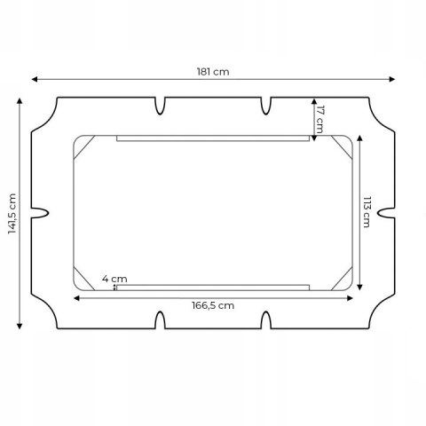 DASZEK DO HUŚTAWKI 166 X 112 CM WODOODPORNE POSZYCIE ZIELONY MODERNHOME