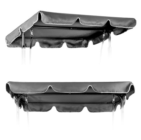 DASZEK DO HUŚTAWKI 200X120 CM WODOODPORNE POSZYCIE SZARY MULTIGARDEN