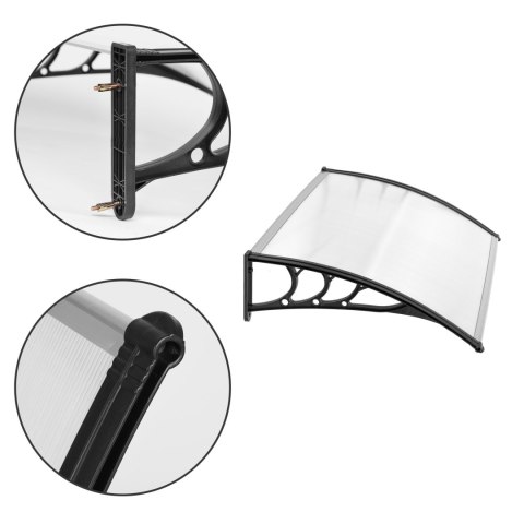 DASZEK NAD DRZWI 100X80 CM ZADASZENIE OSŁONA POLIWĘGLAN 100X80 CM