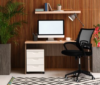 FOTEL BIUROWY KRZESŁO OBROTOWE WYPROFILOWANE CZARNE MODERNHOME