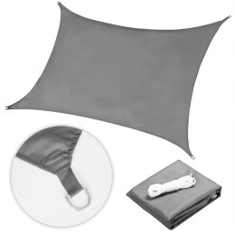 KWADRATOWY ŻAGIEL PRZECIWSŁONECZNY 5X5 M DASZEK WODOODPORNY SZARY MULTIGARDEN