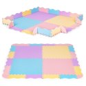 MATA PIANKOWA KOLOROWA DLA DZIECI Z PŁOTKIEM 141,5X141,5 CM 24 EL. IPLAY