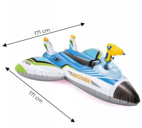 SAMOLOT DMUCHANY Z PISTOLETEM NA WODĘ INTEX 57536 NIEBIESKI