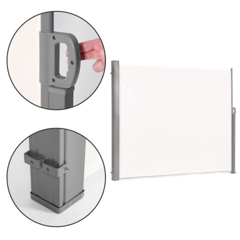 SKŁADANA MARKIZA 300X200 CM BOCZNA ROLETA PARAWAN DO OGRODU NA TARAS BEŻOWA