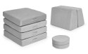 SOFA MODUŁOWA DUŻA SKŁADANA DLA DZIECI DIY 8 MIĘKKICH PODUCH - SZARA ECOTOYS