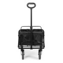 WÓZEK TRANSPORTOWY SKŁADANY DUŻY WÓZEK OGRODOWY PLAŻOWY CZARNY 47X105 CM MULTIGARDEN