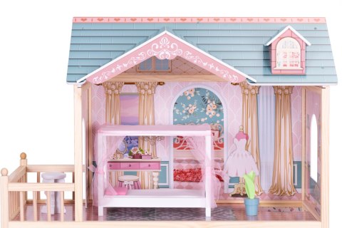 DOMEK DLA LALEK DUŻY DREWNIANY 3 PIĘTRA 11 MEBELKÓW ECOTOYS
