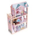 DOMEK DLA LALEK DUŻY DREWNIANY 3 PIĘTRA 11 MEBELKÓW ECOTOYS