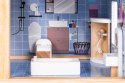 DREWNIANY DOMEK DLA LALEK 3 PIĘTRA TARAS Z KOMPLETEM 15 MEBELKÓW ECOTOYS