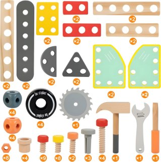 DREWNIANY WARSZTAT DLA DZIECI STÓŁ NARZĘDZIOWY ECOTOYS